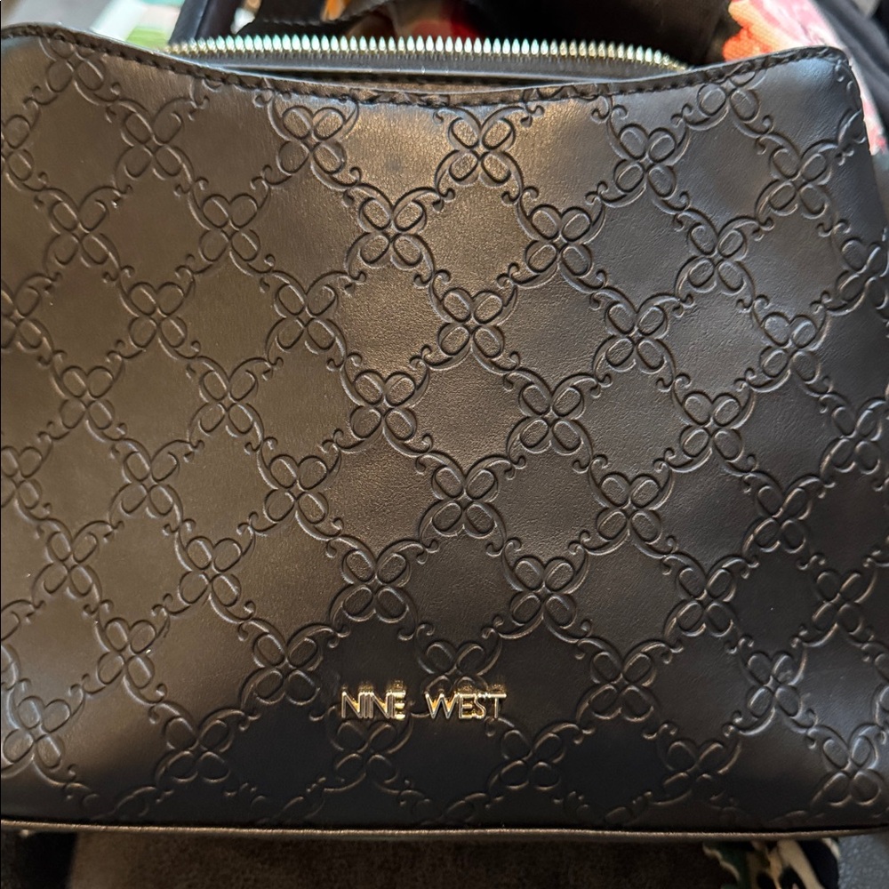 Nine West Black Patterned Clutch